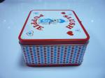 Cute Cartoon Metal Tin Container Hinge Box For Food / Coffee / Cookie Storage