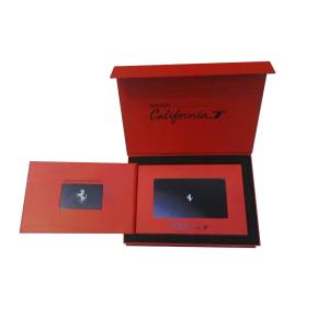 China Hard Cover LCD Video Brochure Card Lightweight Printed Video Cards wholesale