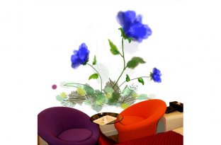 Self Adhesive Non-Woven Fabric Flower Waterproof Interior Decoration Wallpapers