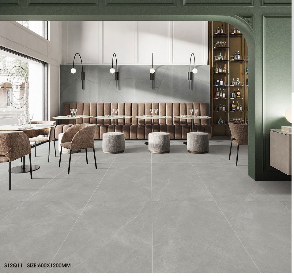 Antique Middle Gray 48"X24" Exterior Floor Eco-Friendly Tiles And Rectangle Baby Face Glazed Porcelain Tile For Project Decor