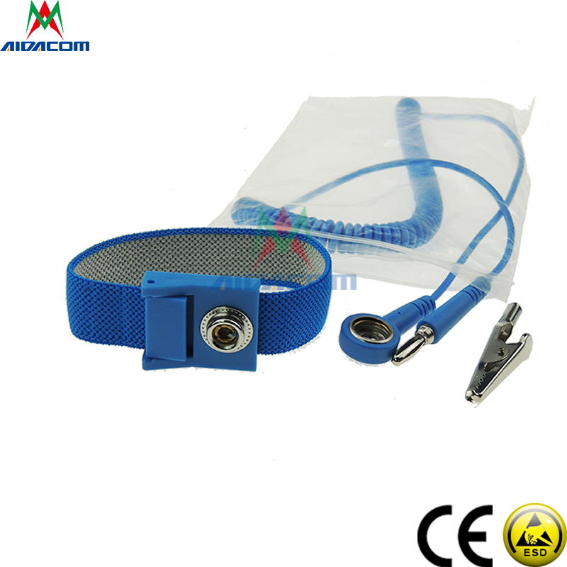 10ft Long 10mm Snap 2.4 Meter Coil ESD Wrist Straps