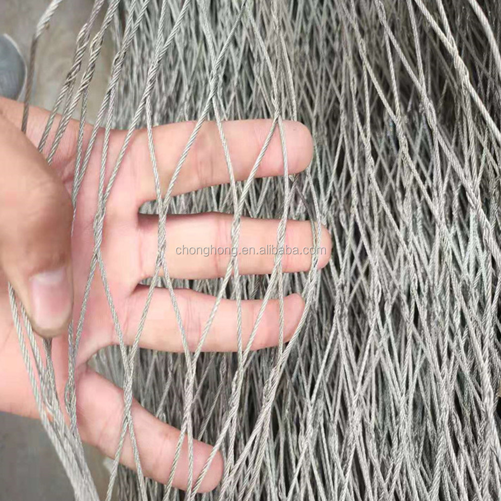 Woven Technique Stainless Steel Wire Rope Netting for Aviary Enclosure and Zoo Animal Cages