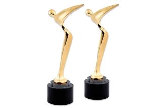 China Rose Gold Plated Golf Trophy Awards , Longest Driver PGA Golf Trophies wholesale