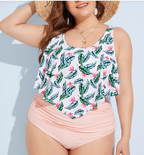 2019 New Plus SizeTwo piece Woman's swimwear Push up