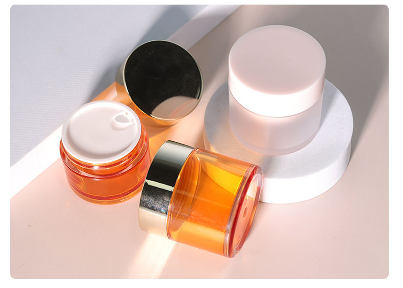 30g 50g Custom Body Butter Jars Round Plastic Jars With White Lids