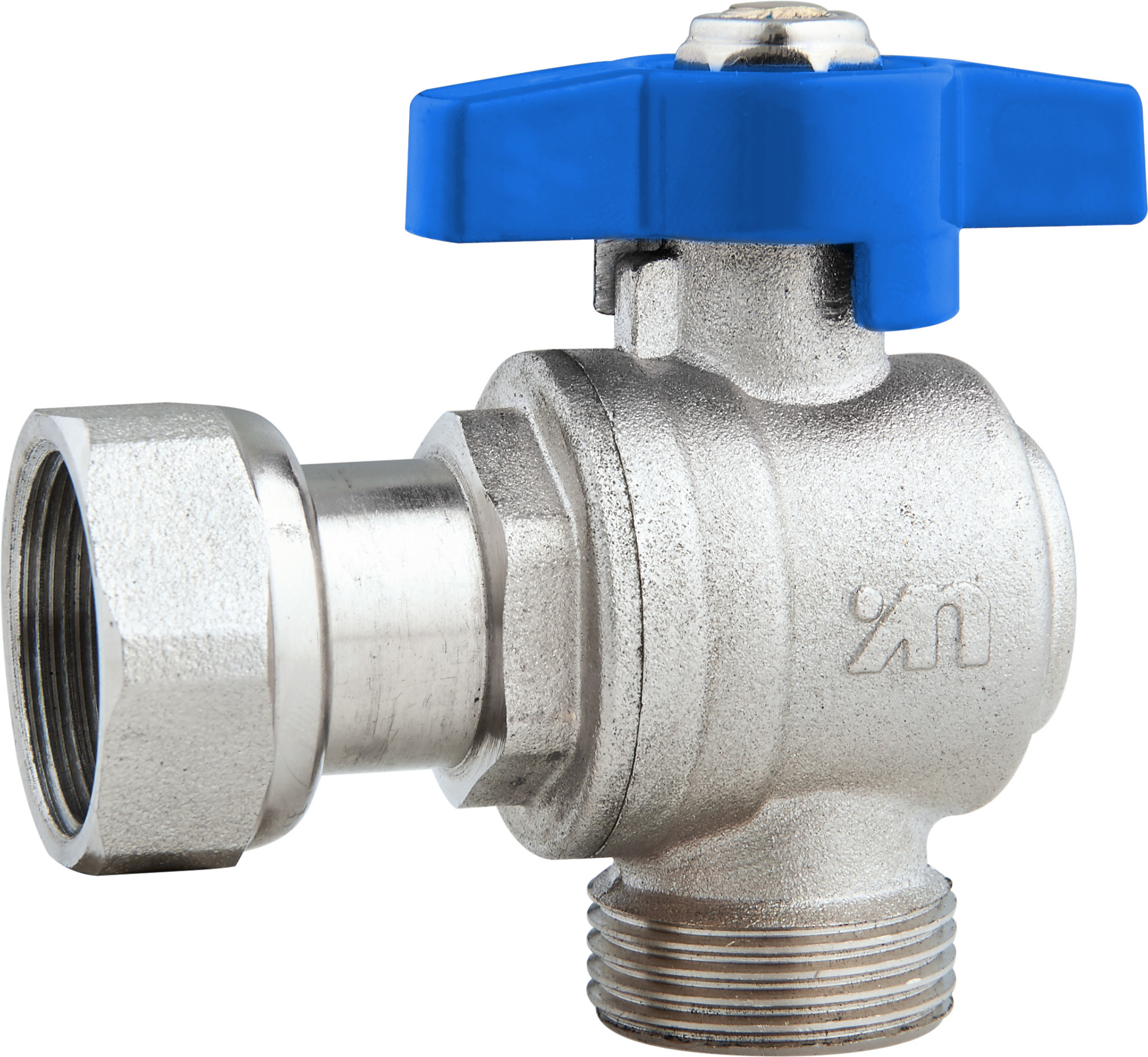 5301B Gas Stove Valve Brass Angle Ball Valve DN15 DN20 for Tap Water Supply with Plastic Pipe Adapter x Flex. Female Nut