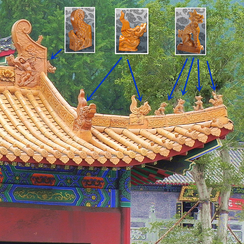 Chinese temple building material ceramic roof tile price