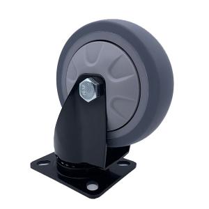 China 4'' Swivel Plate Caster TPR Wheel 200 kg Capacity wholesale