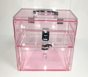 China OEM Pink Promotion Display Cosmetic Holder Acrylic Brochure Display wholesale