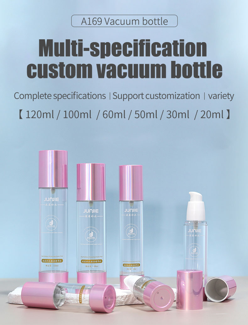 60ml Airless Bottles Pink Essential Oil Spray Bottle Transparent With Customized Logo Printing