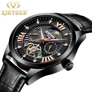 China Black Luxury Mens Mechanical Watches Moonphase Automatic Watch wholesale