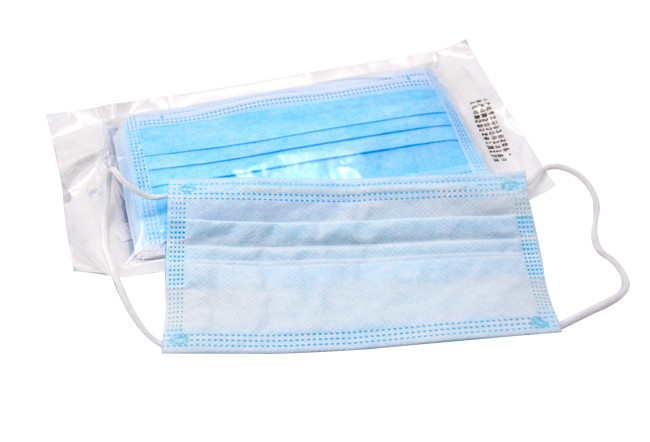 Medical Safety 3 Ply Non Woven Face Mask Anti Virus Fiberglass Free Function
