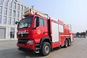 China JP32 HOWO Water Tower Truck Fire Trucks Rescue 10kW/T Sinotruk wholesale