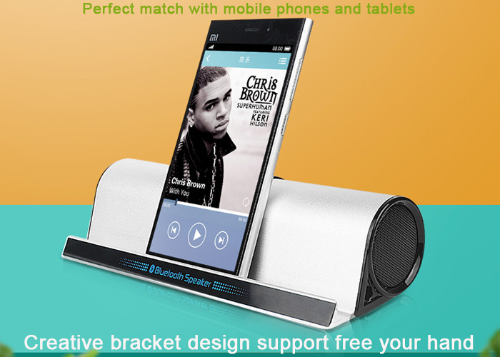 Outdoor 2*3W Deep Bass Bluetooth Speaker 200g Portable Wireless Mp3 Player With Phone Holder