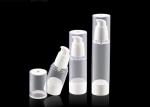 Clear Plastic Airless Cosmetic Bottles Containers 15ml 30ml For Skincare