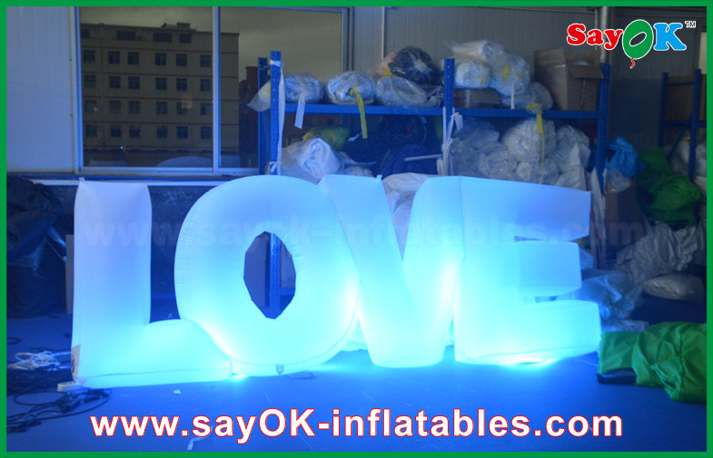 Proposal Led Inflatable Lighting Letter LOVE Party Decoration with 16 Different Color