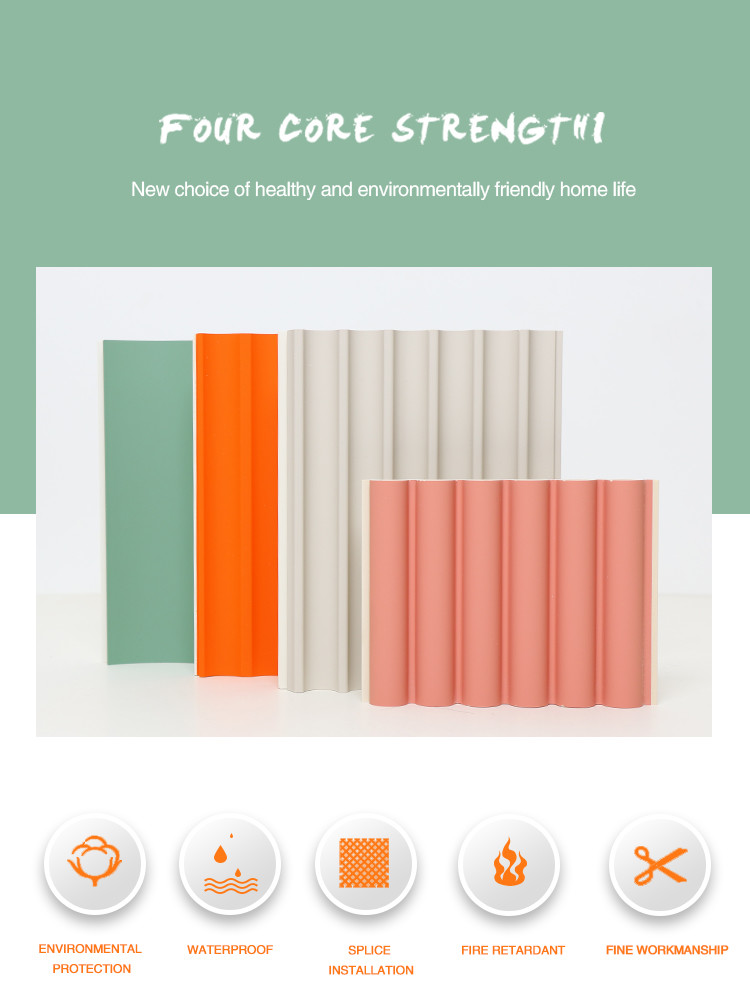 Aging Resistance WPC Fluted Wall Panel Installation Antibacterial