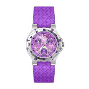 China Ladies Round Multifunction Wrist Watch With Vogue Six Hands Purple wholesale