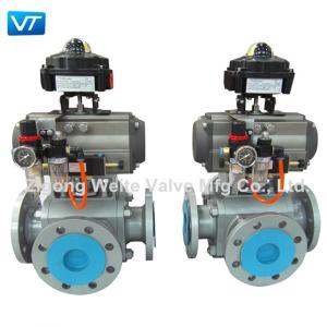 China Integrated 4 Way Actuated Ball Valve Gas Hydraulic Operated ISO17292 wholesale