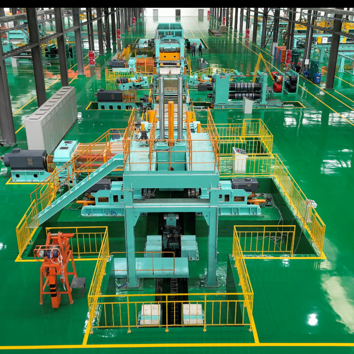 Video outgoing-inspection for steel coil cutting machine Uncoiling leveling and shearing