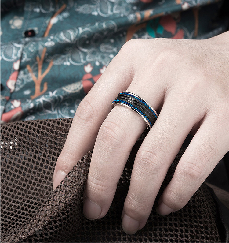 Men's Stainless Steel Rings Wedding Engagement Party Anniversary Rings