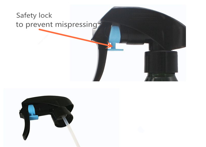 Empty replacement Spray Bottle Triggers Mini Size Translucent Color Safety Lock