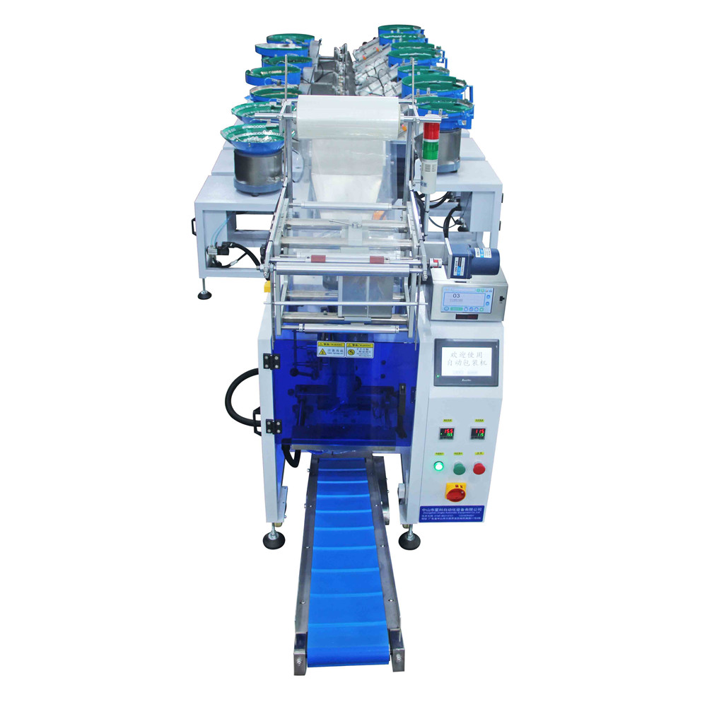Automatic Equipment 16 Drums Hardware Parts Fastener Nut Bolt Automatic Packing Machine