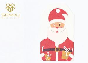 China Christmas Printing Paper Hang Tags White Color Matte Finishing Surface Coating wholesale
