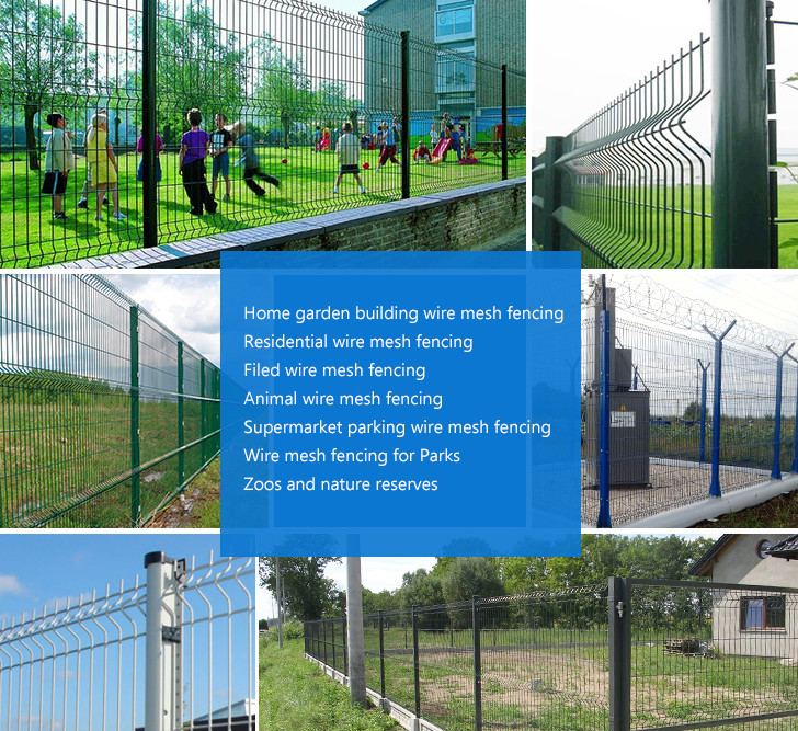 Galvanized V Shaped 4.5mm Triangle Fence Panel 3d Welded Wire Fence 1030mm