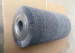 Grit 120 Industrial Roller Brushes Wire Drum Wood Wheel Brush For Woodworking