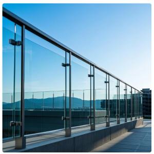 China Modern Stainless Steel Glass Balcony Railing UV Resistant wholesale