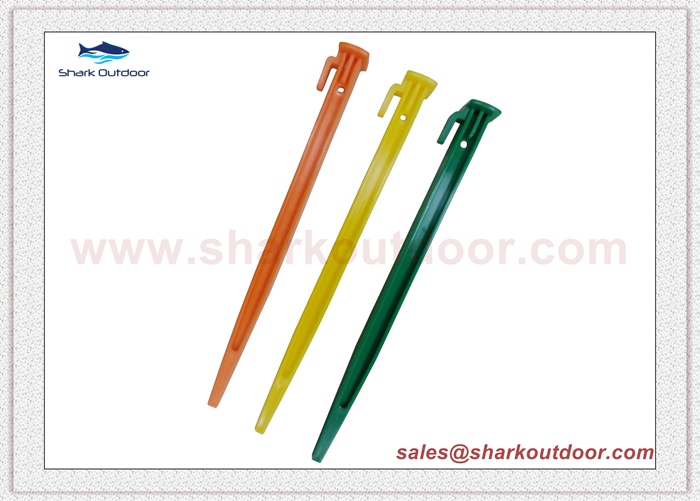 plastic tent peg stakes
