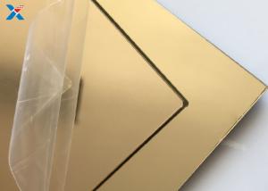 China Golden 2mm Acrylic Mirror Sheet Decorative Wall Plexi Glass Panel wholesale