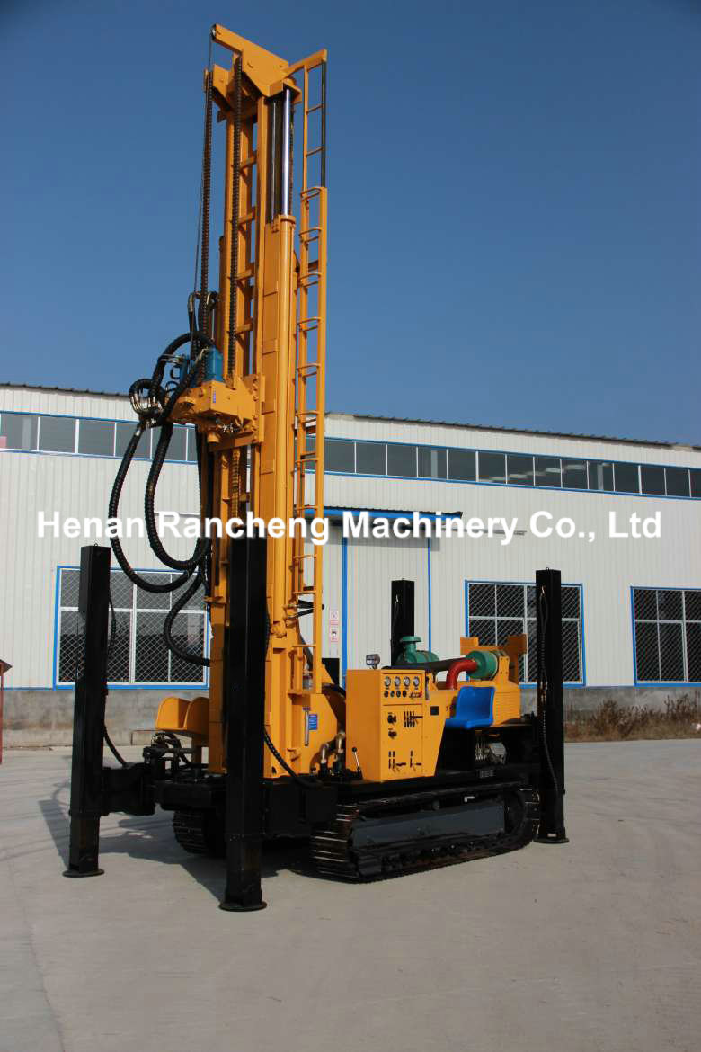 400m Depth Steel Crawler Mounted Water Well Drilling Machine 92KW Yuchai Engine