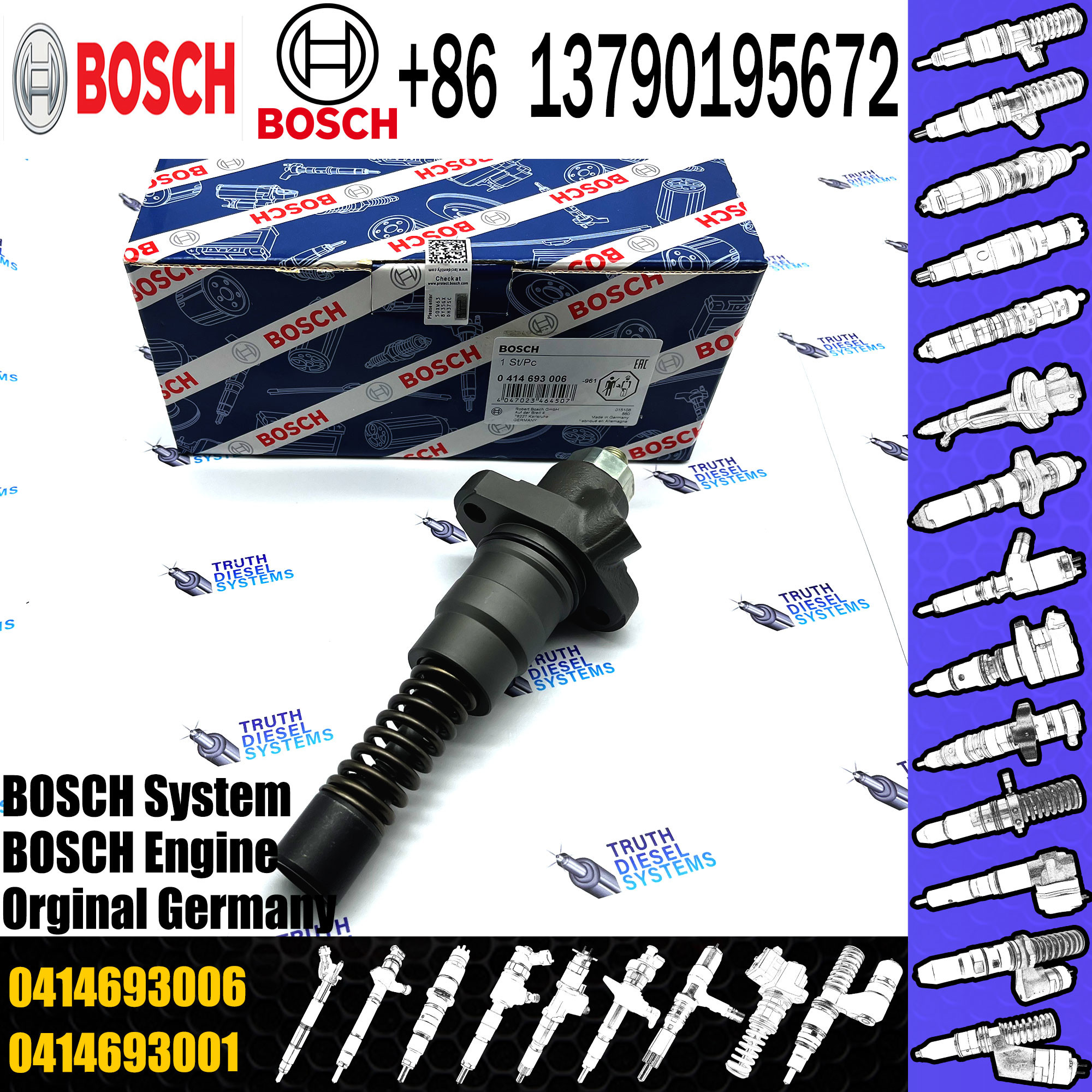 Diesel engine fuel injector unit pump 0414693006 fuel injection unit pump 21079032 0414693006