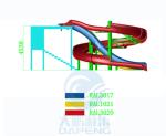 Hotel Swimming Pool Water Slide Fiberglass Aqua Park Equipment 4.5m Height