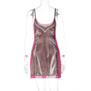 China OEM maufactoryEuropean and American cross -border fashion printing new dress sexy V -neck loose street style skirt women wholesale