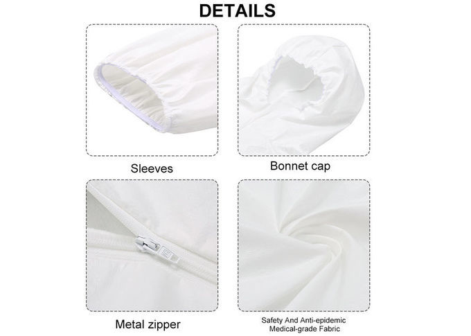 Good Tensile Resistance Disposable Protective Coveralls Disposable Chemical Suit