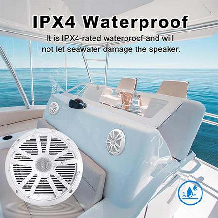 6.5inch Boat 2 Way Marine Speaker IPX4 Waterproof Loudspeaker For Speedboats And Yachts