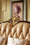 Living Room Luxury Wooden Frame Leather Sofa Set