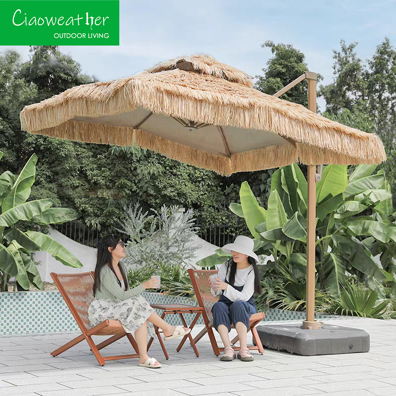 Outdoor Patio Parasols Customized Color Modern Design Style Camping Stalls Beach Sun Umbrellas for Garden Thatched Umbrellas