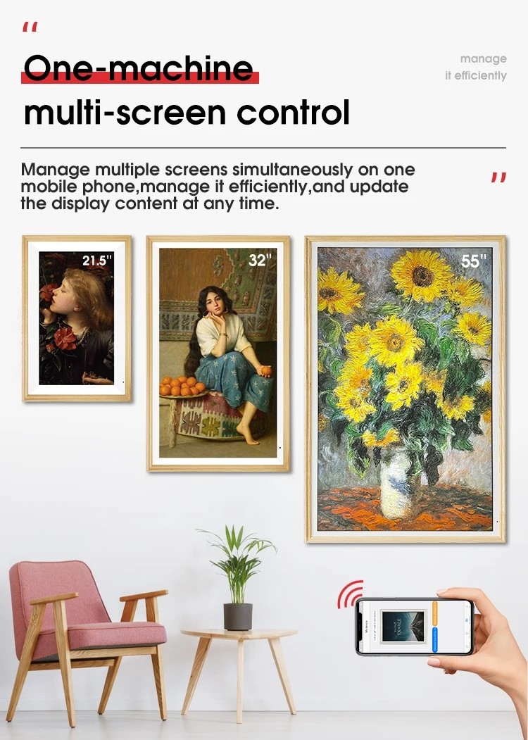 21.5 24 27 32 Inch Digital Photo Frame 1920 X 1080 For Home Wall Mount