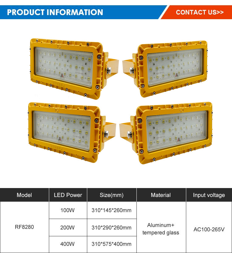 OEM ATEX Approved Led Lighting Tempered Glass Class 1 Div 1 Light Fixtures