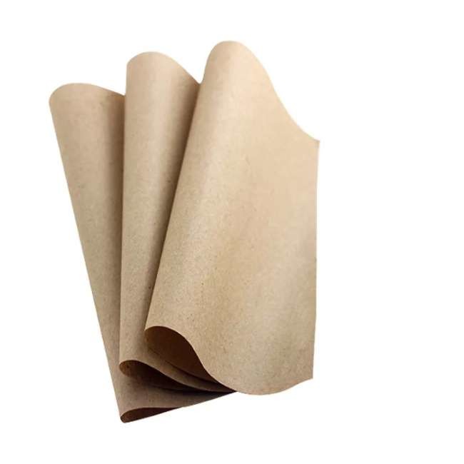 Protective 80gsm Brown Paper Wrapping Roll Greaseproof Kraft Tissue