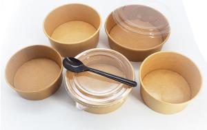 China Biodegradable Paper Salad Bowl Disposable Takeaway Lunch Box Salad Bowls wholesale