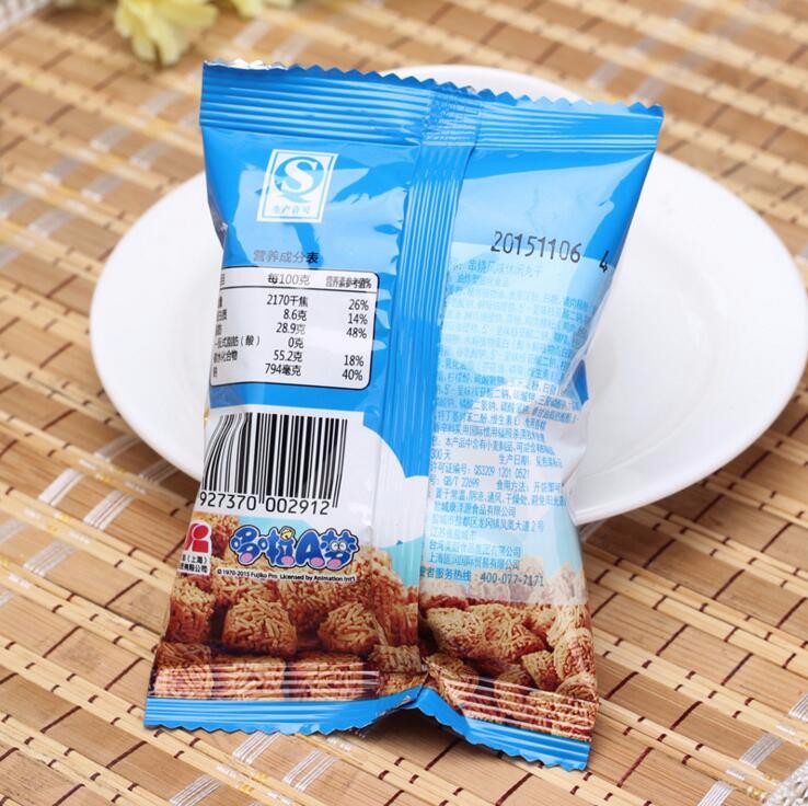 Gravure Printing Aluminium Foil Doraemon Snacks Plastic Packaging Bag for Customized