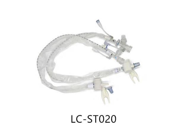 300mm / 600mm Length Closed Sputum Suction Tube PC / PVC / Medical Silicone