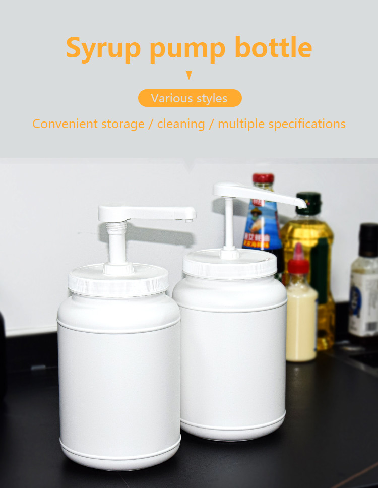 2500ml Honey Maple Syrup Pump Dispenser White PE Container With Square Head