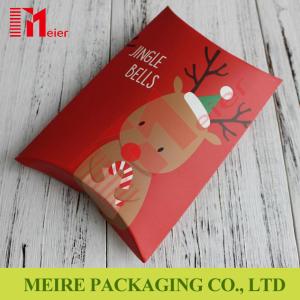 China Custom logo printed paper material pillow design food packing gift card box for Christmas package wholesale