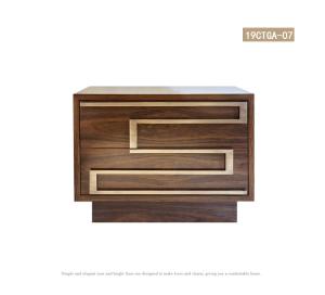 China Small Hotel Bedside Tables With Drawers , Living Room Wood Nightstand wholesale